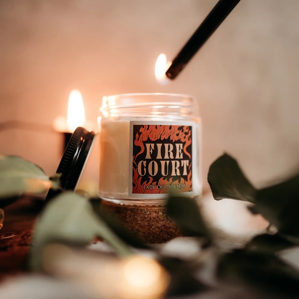 The bookish box lady of darkness fire court candle